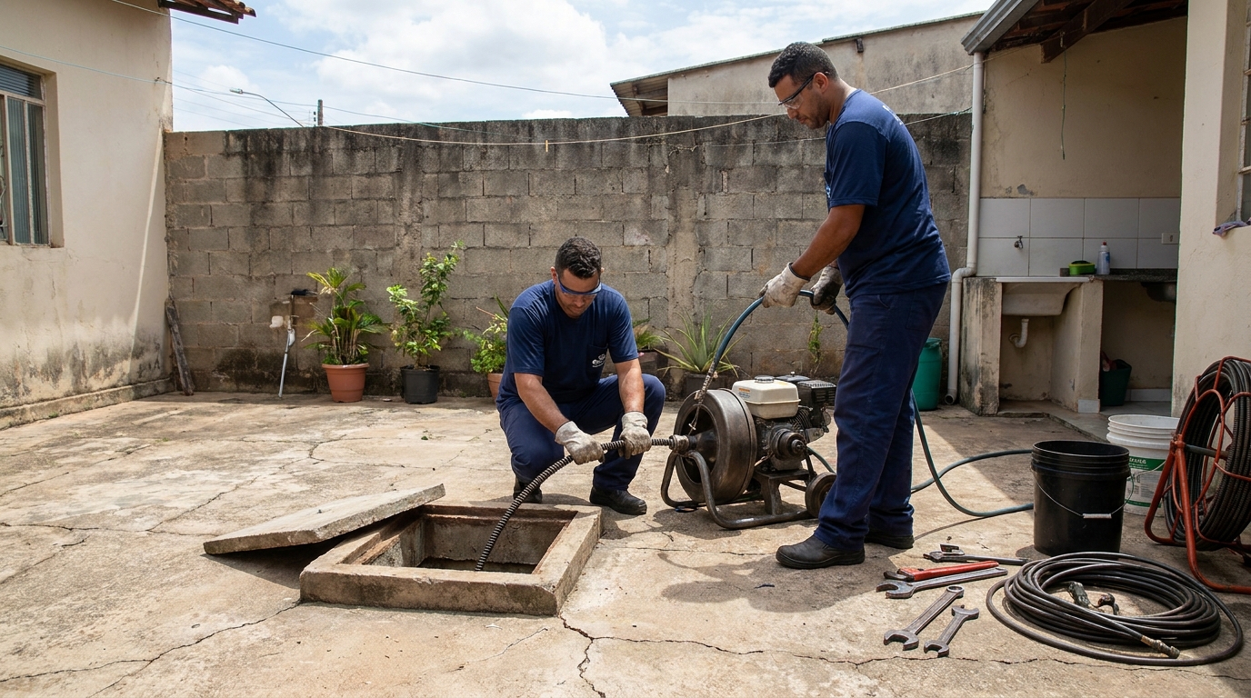 Sucção de Resíduos no Centro, Uberaba‑MG